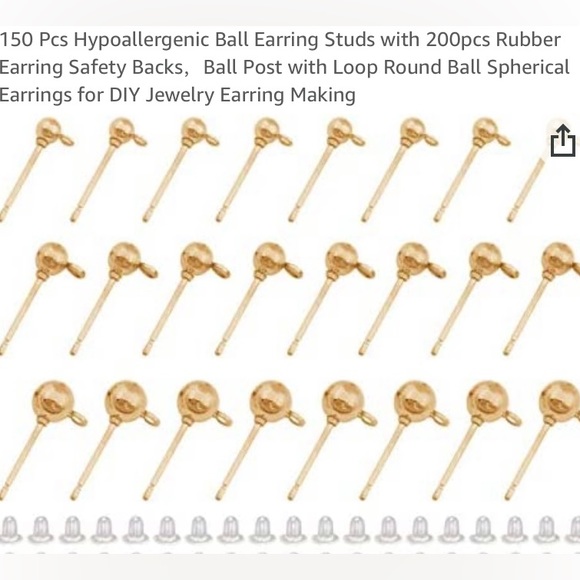 New Handcrafted Pink Awareness Drop Dangle Beaded Dangle Hope Post Stud Earrings - Picture 5 of 7